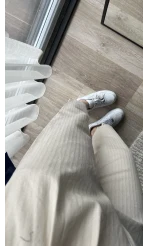 Beli Lastlikli Gabardin Pantolon