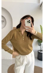 Bella Simli Uzun Kol Kazak - Haki - Kod: 251133