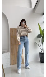 Bellamo Straight (NO:5) Mavi Tonları Jean Pantolon