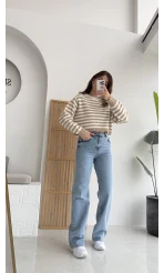 Bellamo Straight (NO:5) Mavi Tonları Jean Pantolon