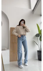 Bellamo Straight (NO:5) Mavi Tonları Jean Pantolon