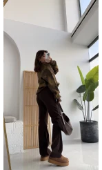 Bellamo Zra STRAİGHT Acı Kahve Pantolon Jean