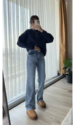 Bellamo Zra STRAİGHT Koyu Mavi Pantolon Jean