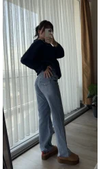 Bellamo Zra STRAİGHT Koyu Mavi Pantolon Jean