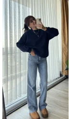 Bellamo Zra STRAİGHT Koyu Mavi Pantolon Jean