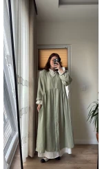 Benedict 2 Parça Keten Özel Tasarım Elbise