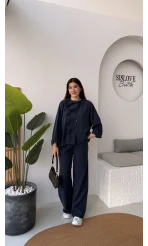 Bennet Serisi Modal Takım - Lacivert - Kod: 8678