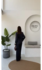 Bennet Serisi Saten Pantolon - Lacivert - Kod: 4027