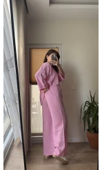 Bennet Tensel Cepli Pantolon Pembe