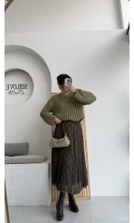 Best Örgülü Kazak Yeşil