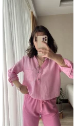 Beua Pembe Müslin Bluz