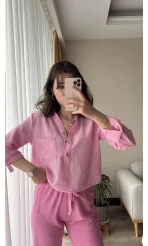 Beua Pembe Müslin Bluz