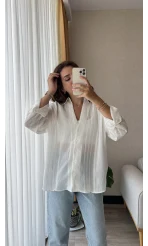 Beyaz Tül Gömlek
