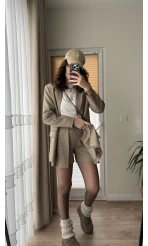 Blazer Ceket Şort Etek Takım - Kod: 9546