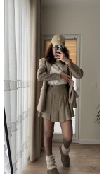 Blazer Ceket Şort Etek Takım - Kod: 9546