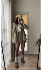 Blazer Ceket Şort Etek Takım - Kod: 9546