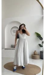 Bloom Gri Likralı Tulum - 0061