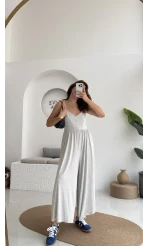 Bloom Gri Likralı Tulum - 0061