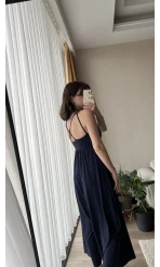 Bloom Lacivert Likralı Tulum