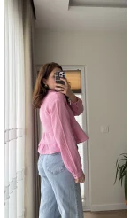 Bloom Pembe Dantel Gömlek