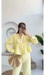 Bloom Sarı Dantel Gömlek - 2052