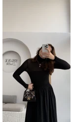 Boğazlı Transparan - Siyah