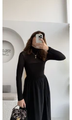 Boğazlı Transparan - Siyah