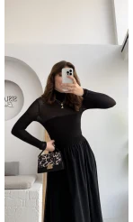 Boğazlı Transparan - Siyah