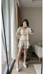 Bohem Kimono Etekli Takım