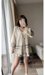 Bohem Kimono Etekli Takım