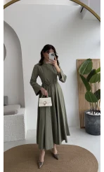 Brandy Kuşaklı Pens Detay Elbise - Mint - Kod: 265011