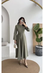 Brandy Kuşaklı Pens Detay Elbise - Mint - Kod: 265011