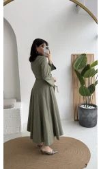 Brandy Kuşaklı Pens Detay Elbise - Mint - Kod: 265011