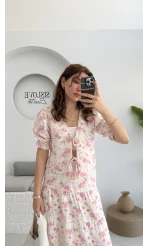 Bratislava Serisi Çiçekli Bluz - Pembe - 1029