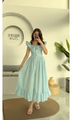 Bridgerton Mavi Elbise