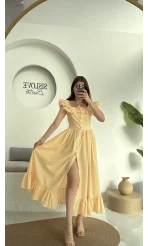 Bridgerton Sarı Elbise
