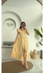 Bridgerton Sarı Elbise