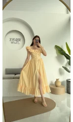 Bridgerton Sarı Elbise