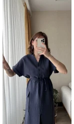 Buble Lacivert Elbise