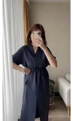 Buble Lacivert Elbise