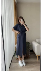 Buble Lacivert Elbise