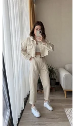 Buhls Serisi Kemerli Keten Pantolon