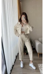 Buhls Serisi Kemerli Keten Pantolon