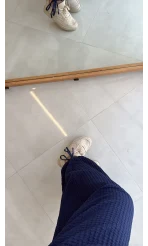 Bürümcük Kumaş Şalvar Takım - Lacivert