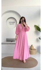 Bürümcük Maxi Boy Becca Elbise Pembe - 3036