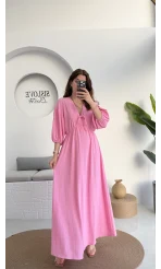 Bürümcük Maxi Boy Becca Elbise Pembe - 3036
