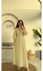 Bürümcük Maxi Boy Becca Elbise Su Yeşili - 3036