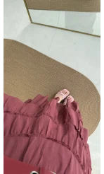 Büyük Kemerli Kat Kat Etek Gül Kurusu