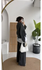 Calliope Gömlek Detay Hırka Takım - Antrasit