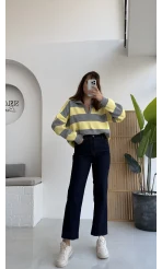 Callista Straight Leg Koyu Lacivert Jean Pantolon